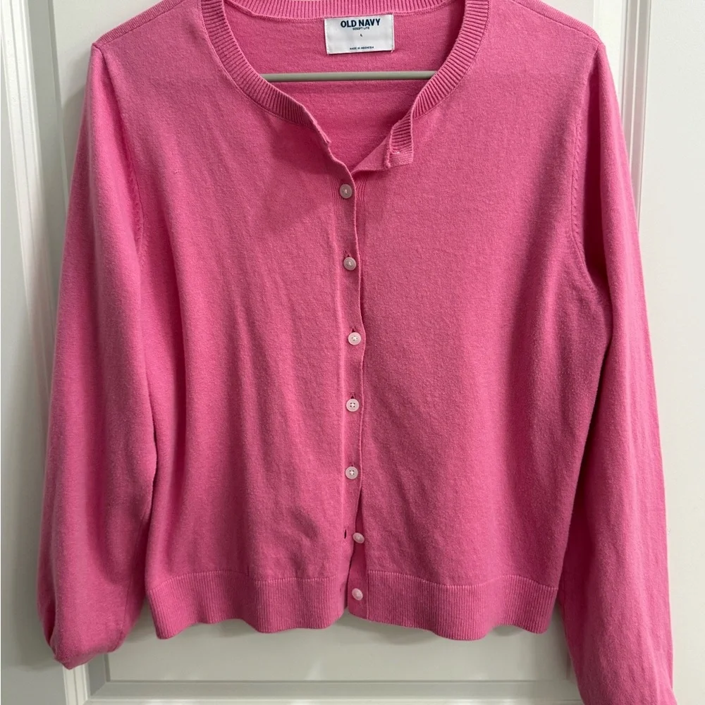 Old Navy Women's Vibrant Pink Cardigan - Picture 2 of 3